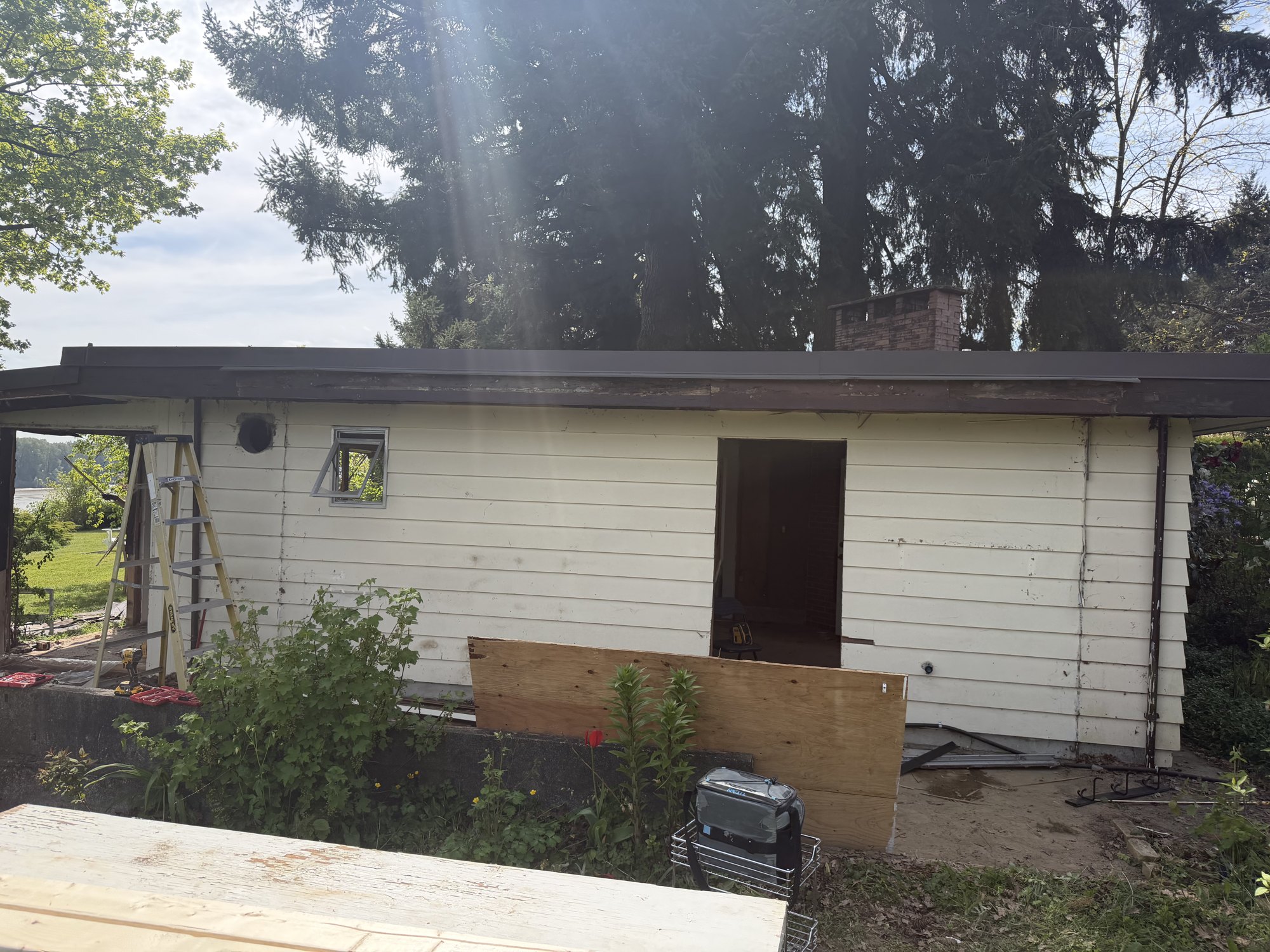 Maple Ridge Cottage Remodel — before & construction