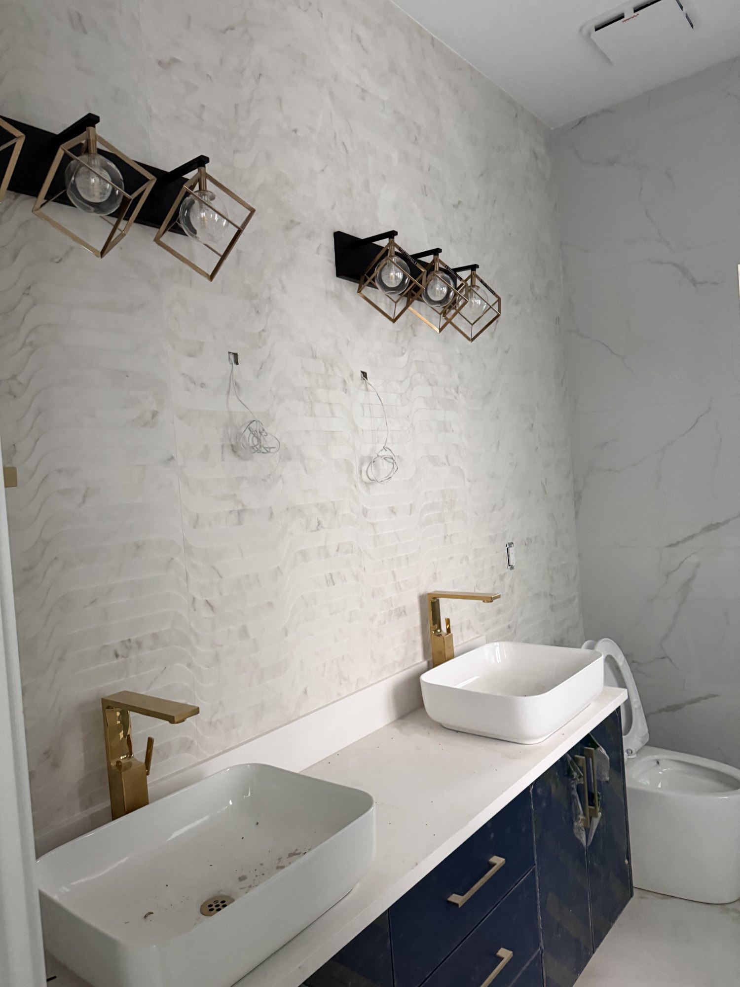 Bathroom finishes — finishing stage